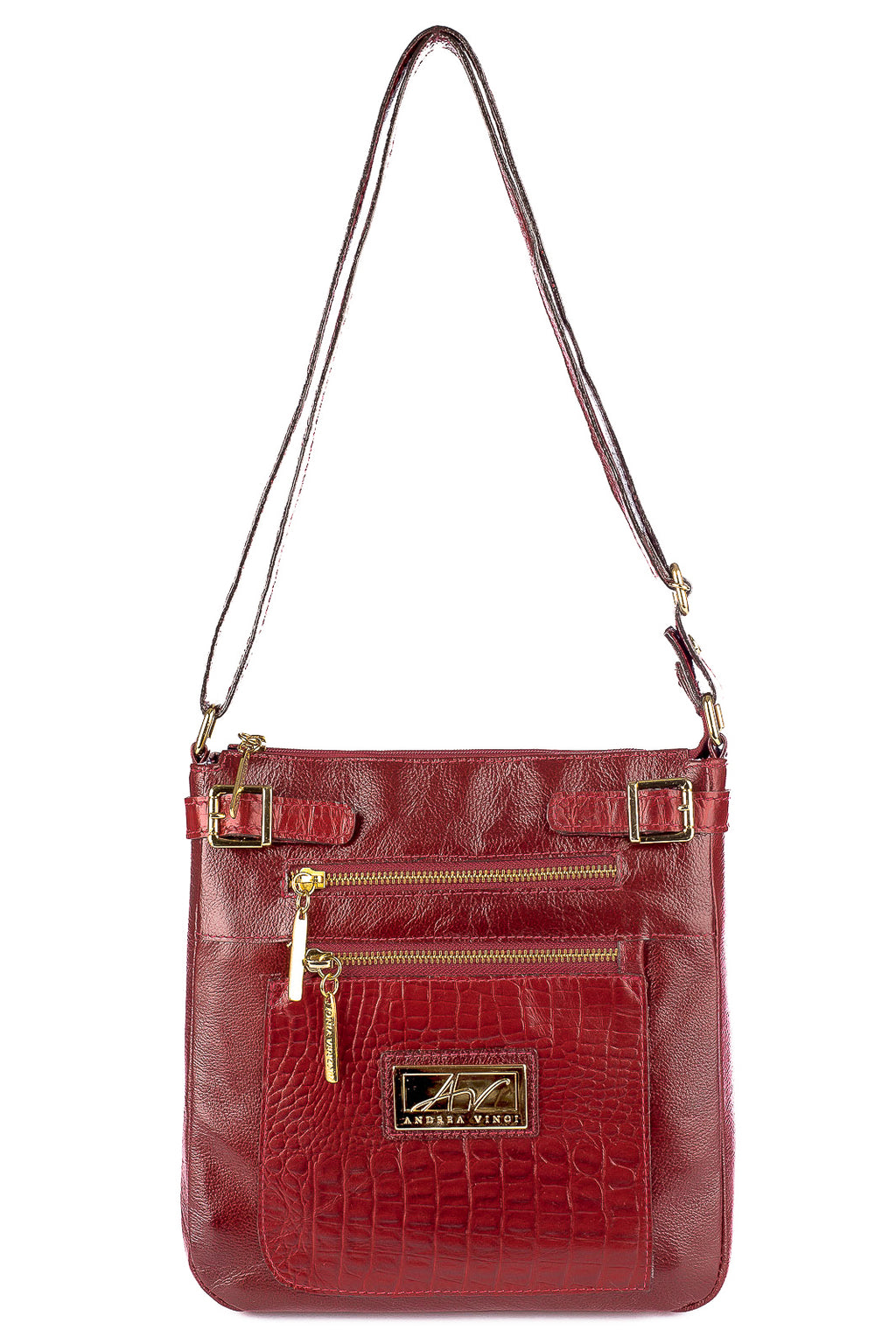 Bolsa Transversal de couro croco Chloe - Enluaze