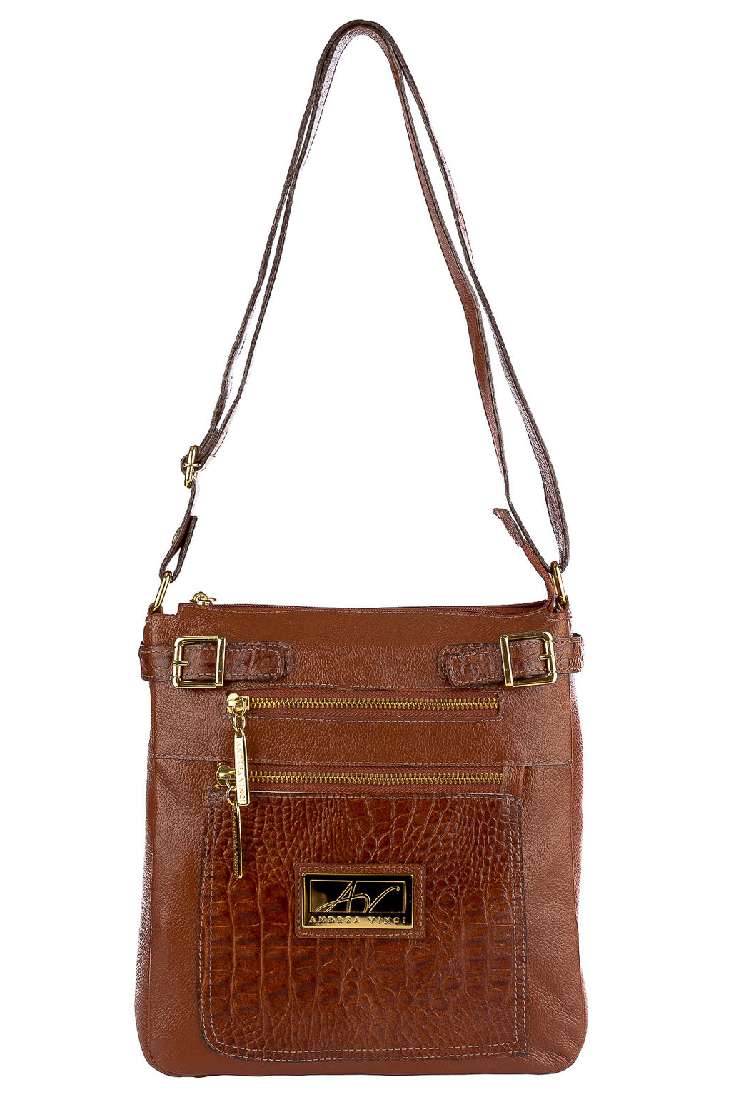 Bolsa Transversal de couro croco Chloe - Enluaze