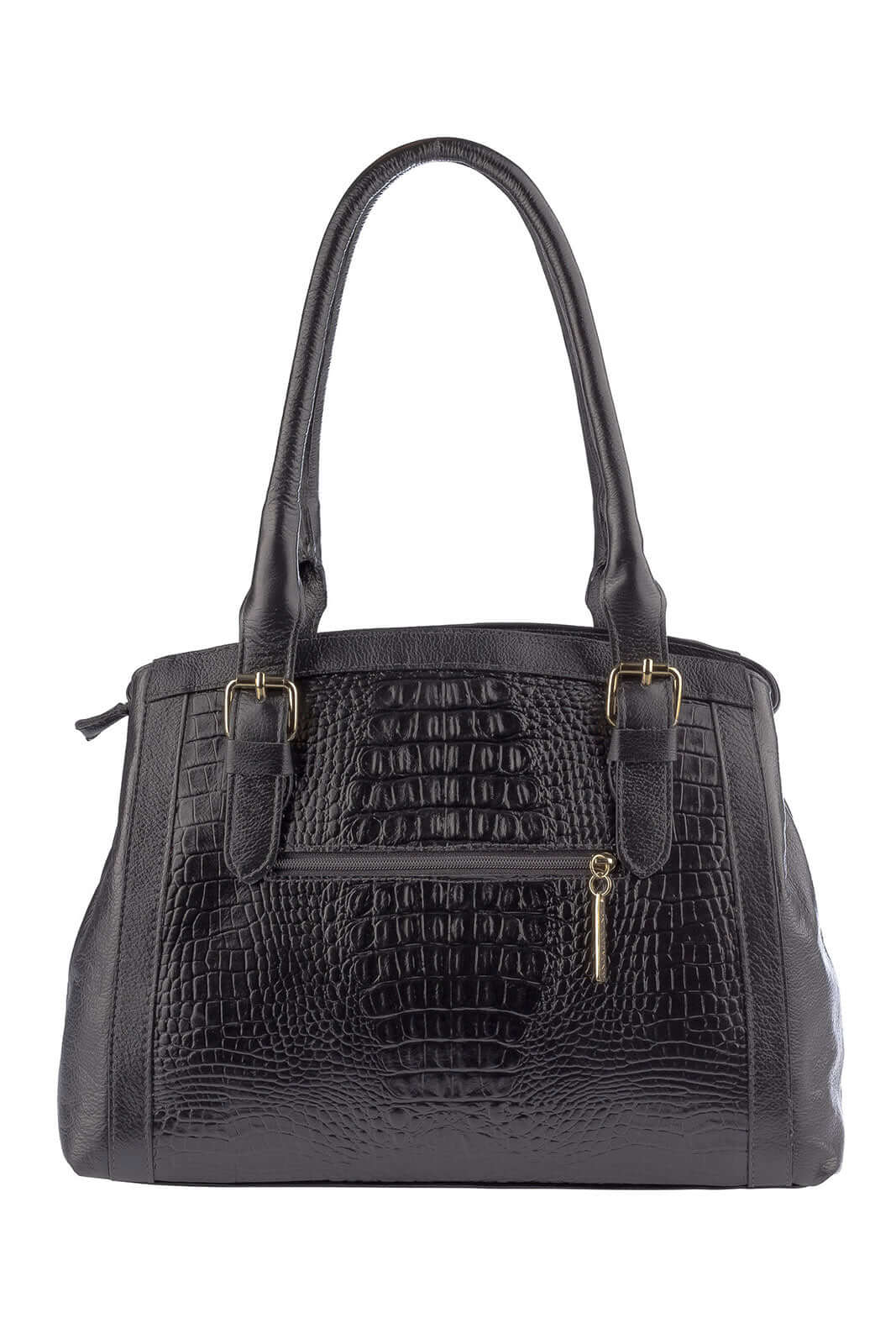 Bolsa de ombro em couro croco Sônia - Enluaze