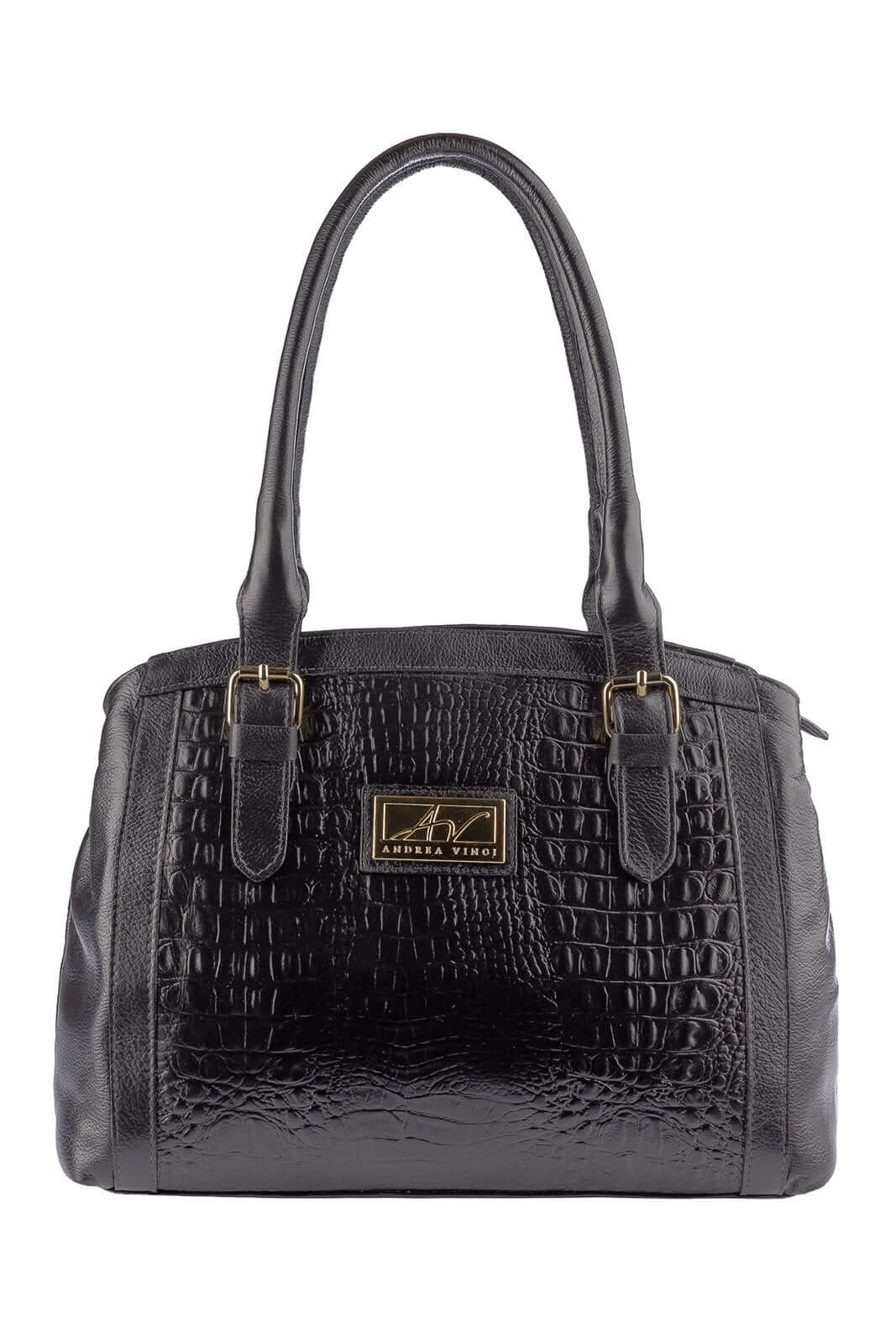 Bolsa de ombro em couro croco Sônia - Enluaze