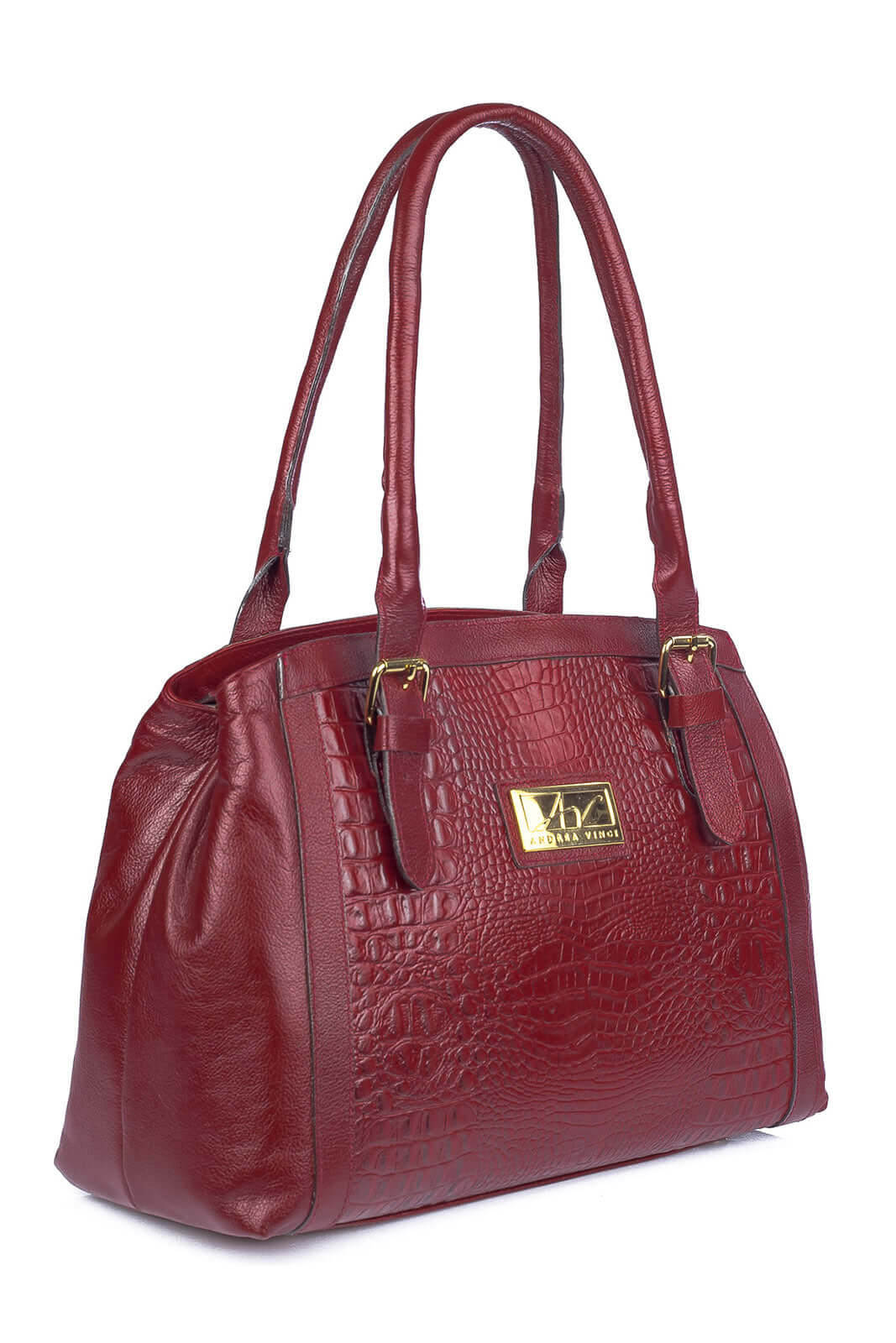 Bolsa de ombro em couro croco Sônia - Enluaze