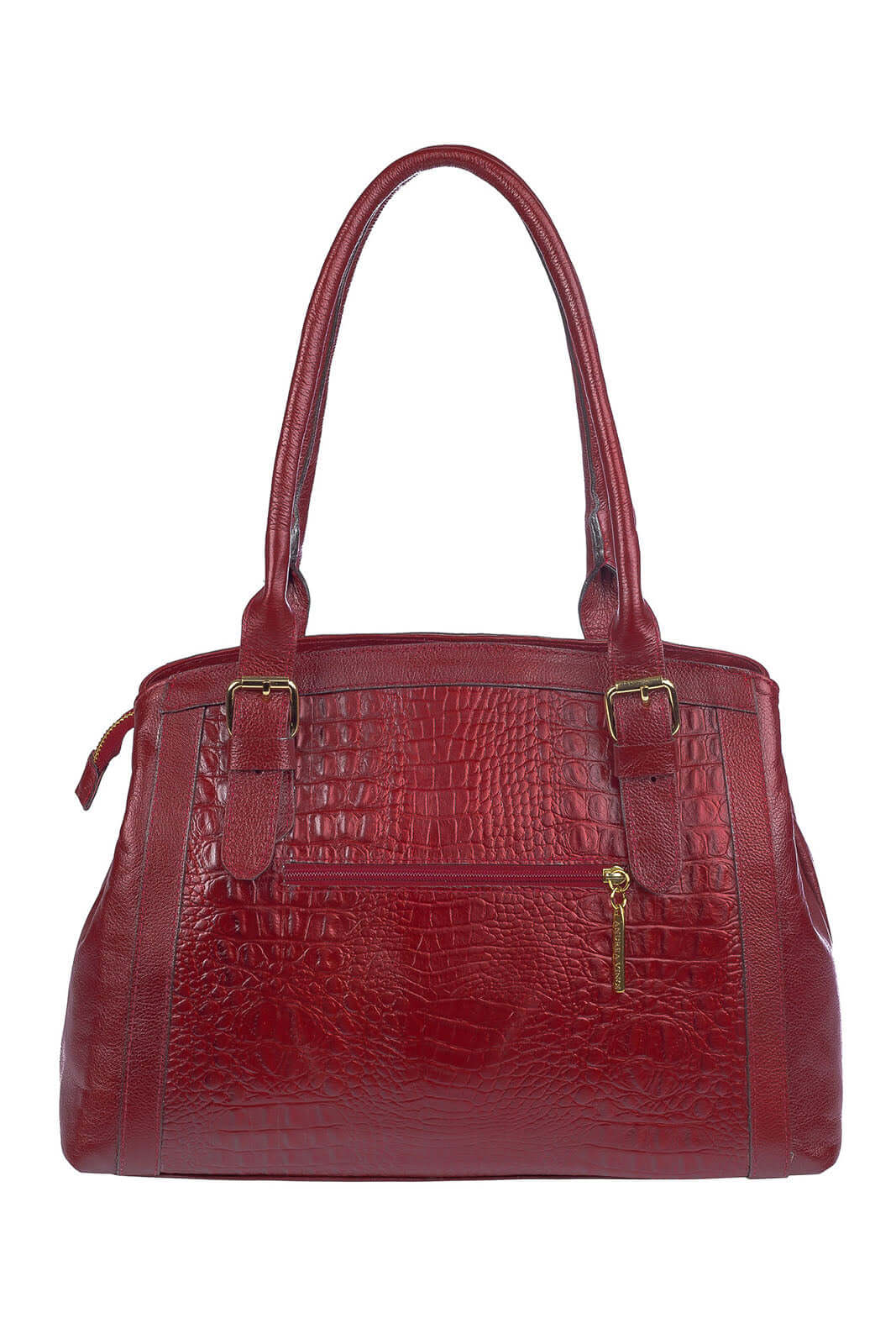 Bolsa de ombro em couro croco Sônia - Enluaze