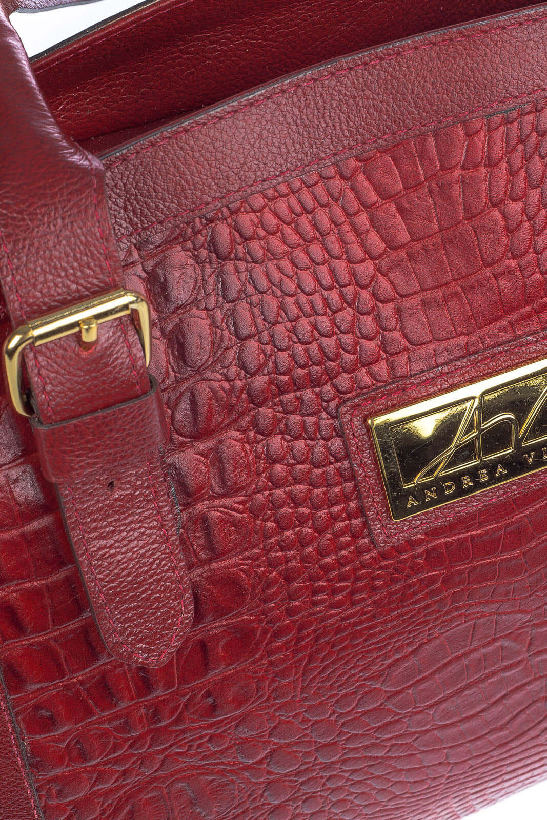 Bolsa de ombro em couro croco Sônia - Enluaze