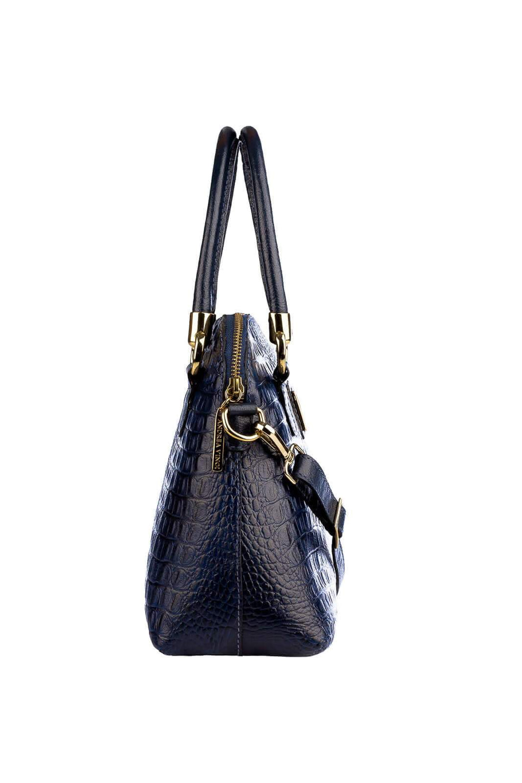 Bolsa baú de couro croco Donna - Enluaze