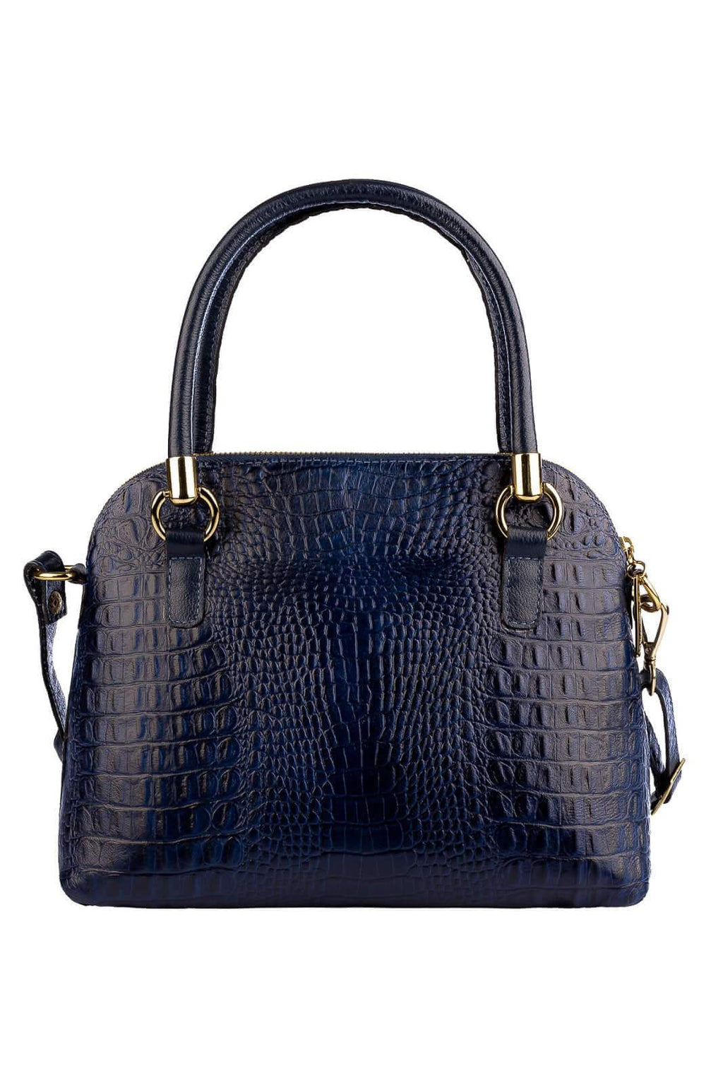 Bolsa baú de couro croco Donna - Enluaze
