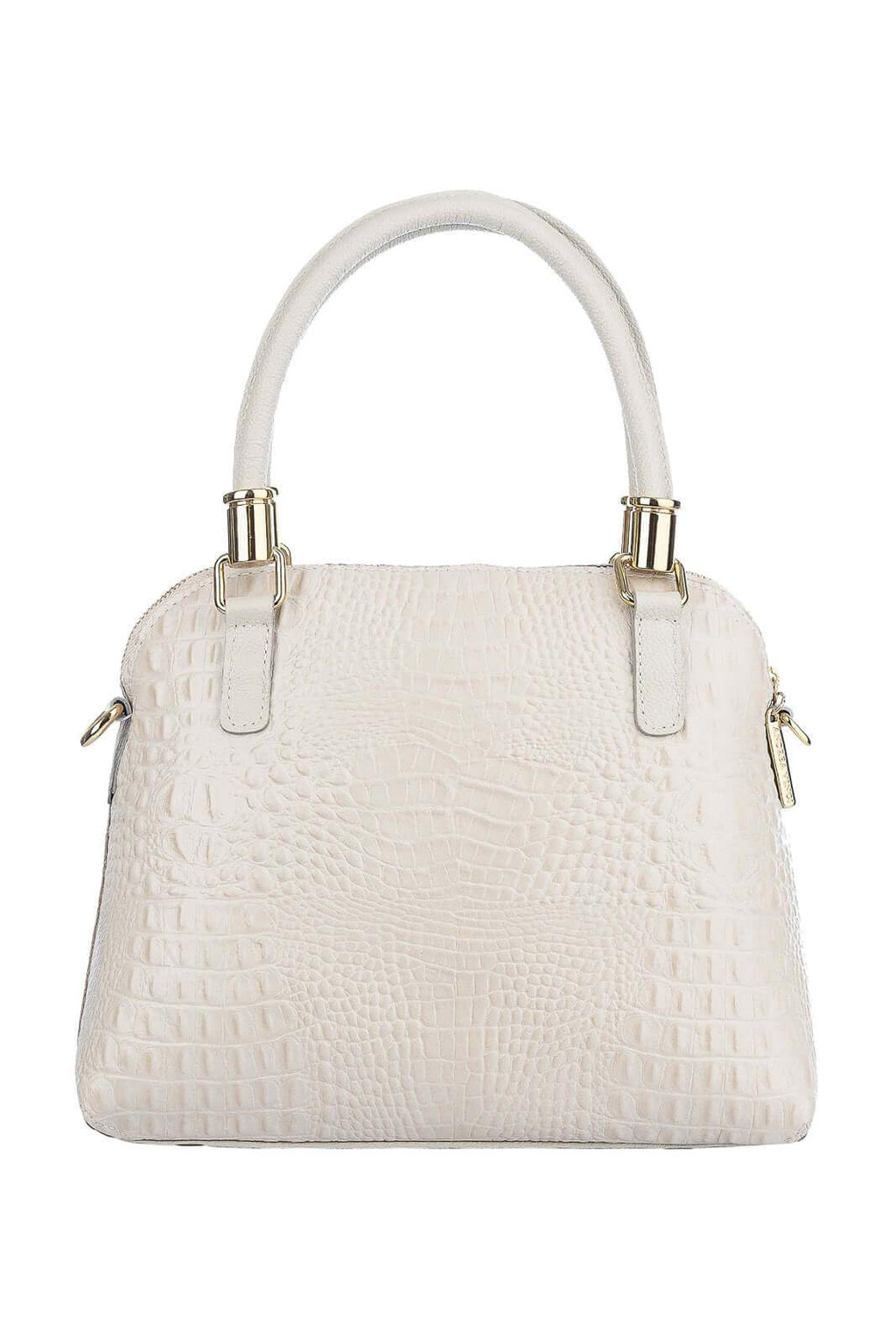 Bolsa baú de couro croco Donna - Enluaze