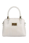 Bolsa baú de couro croco Donna - Enluaze