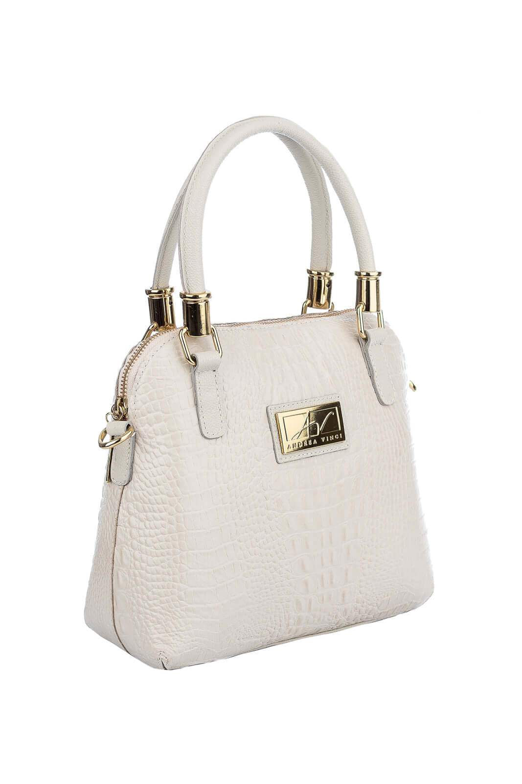 Bolsa baú de couro croco Donna - Enluaze