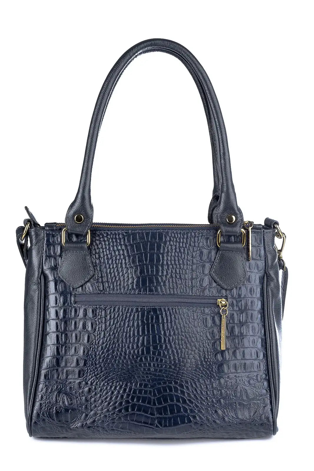 Bolsa de couro com divisórias croco Tiffy - Enluaze