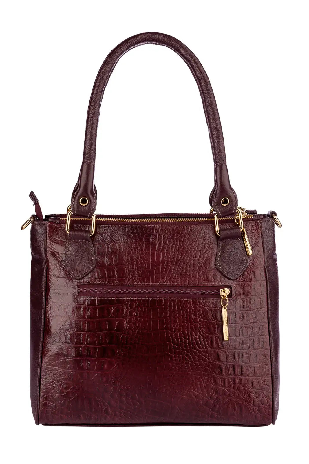 Bolsa de couro com divisórias croco Tiffy - Enluaze