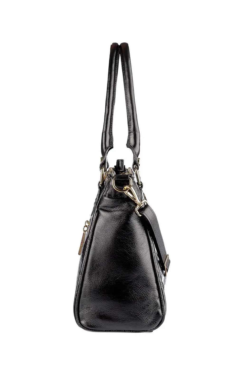 Bolsa de couro com divisórias croco Tiffy - Enluaze