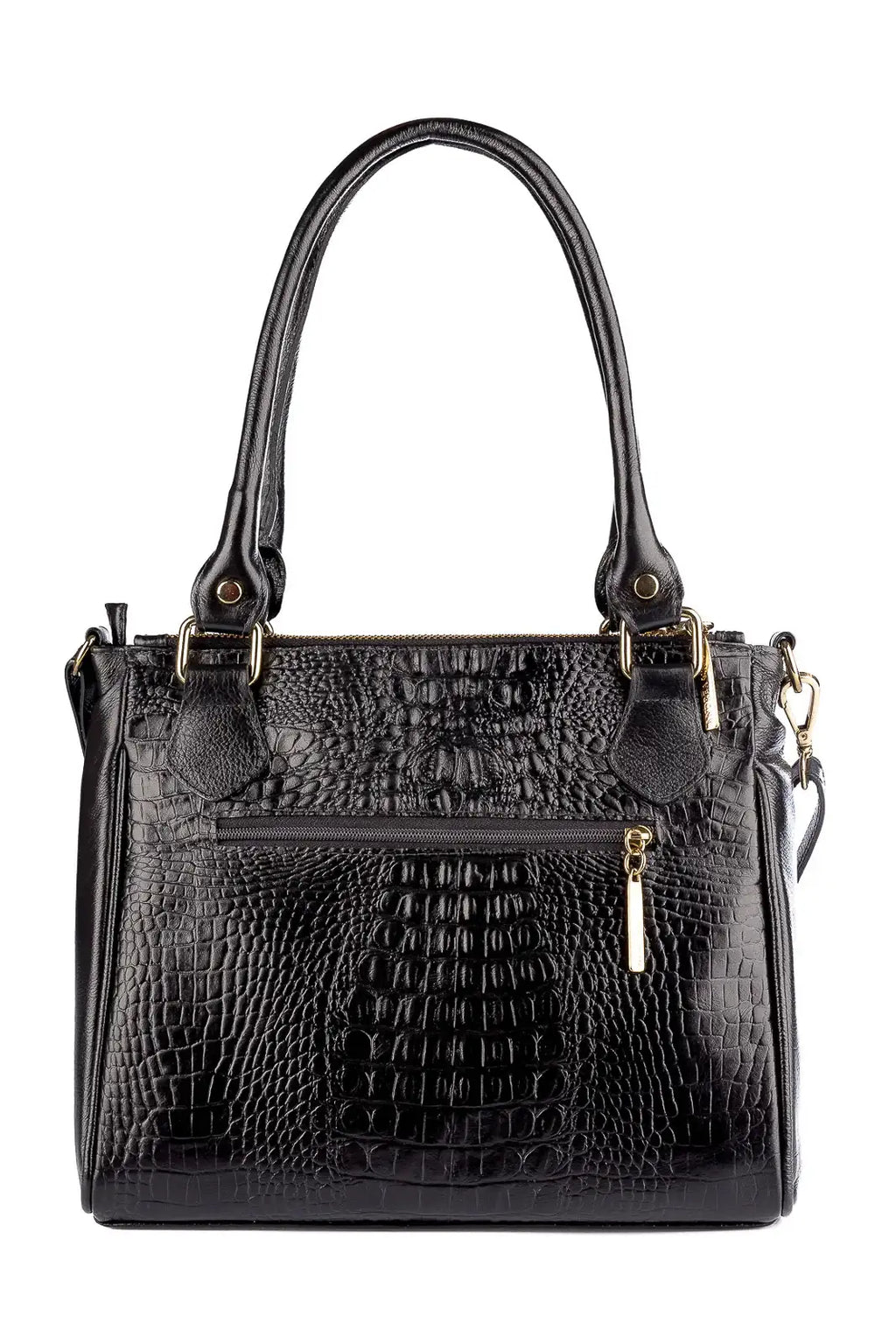 Bolsa de couro com divisórias croco Tiffy - Enluaze