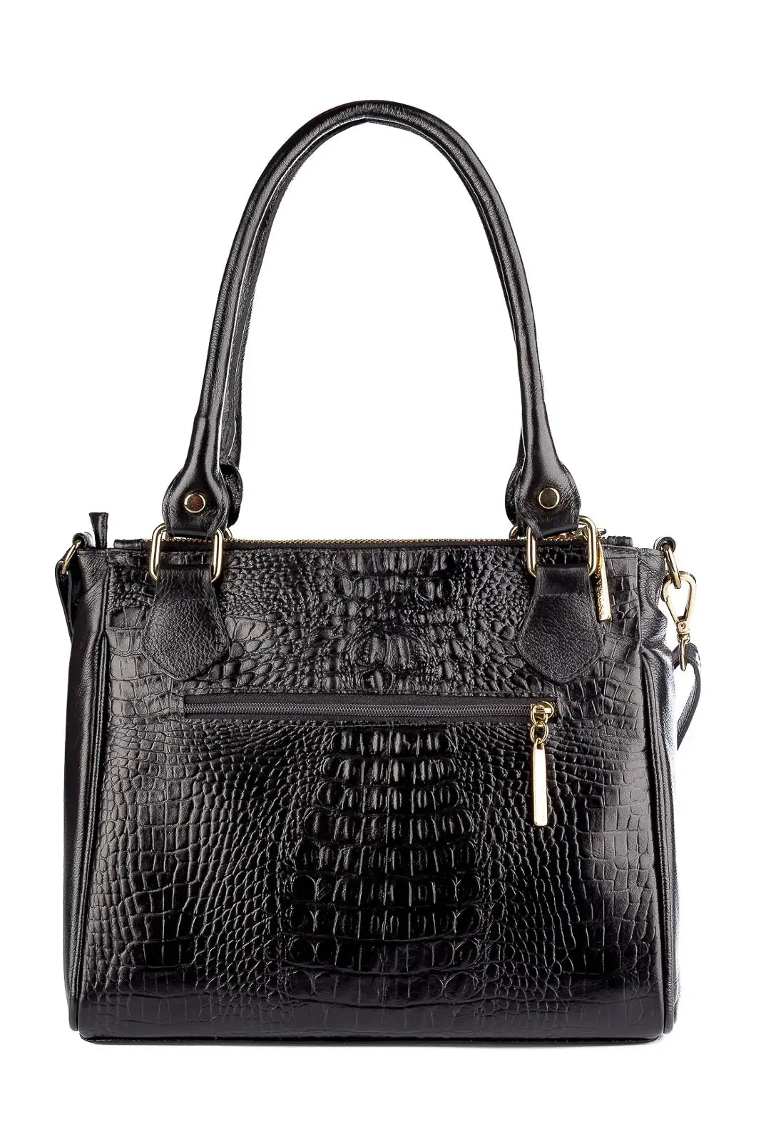 Bolsa de couro com divisórias croco Tiffy - Enluaze