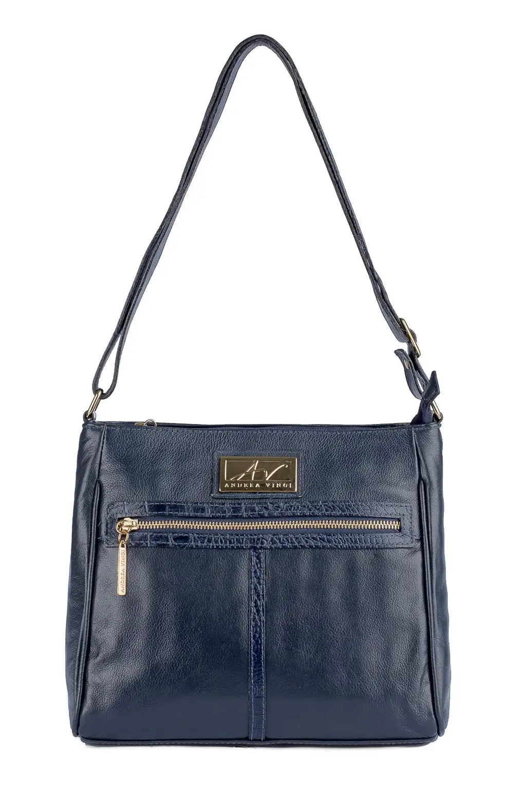 Bolsa tiracolo de couro liso Milena - Enluaze