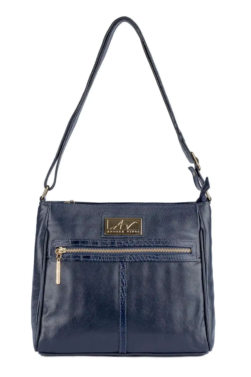 Bolsa tiracolo de couro liso Milena - Enluaze