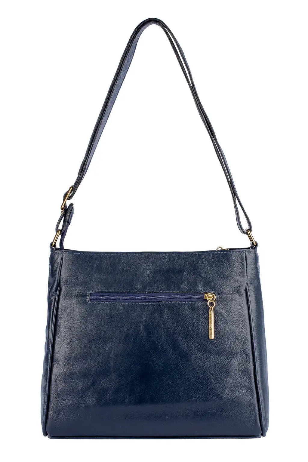 Bolsa tiracolo de couro liso Milena - Enluaze