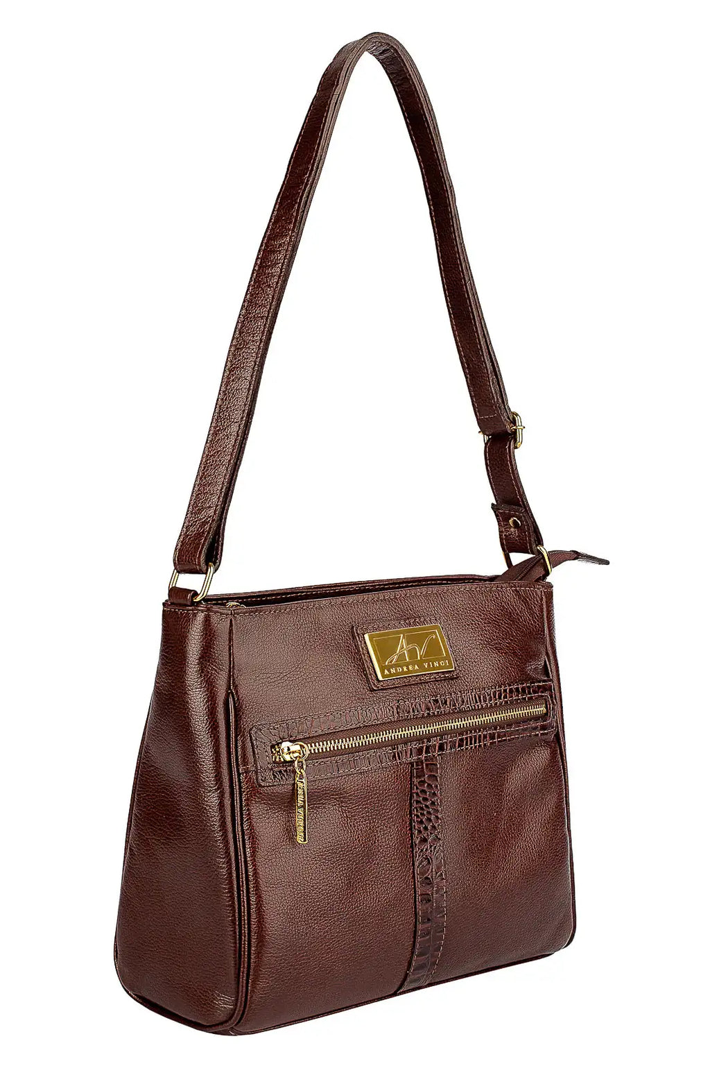 Bolsa tiracolo de couro liso Milena - Enluaze