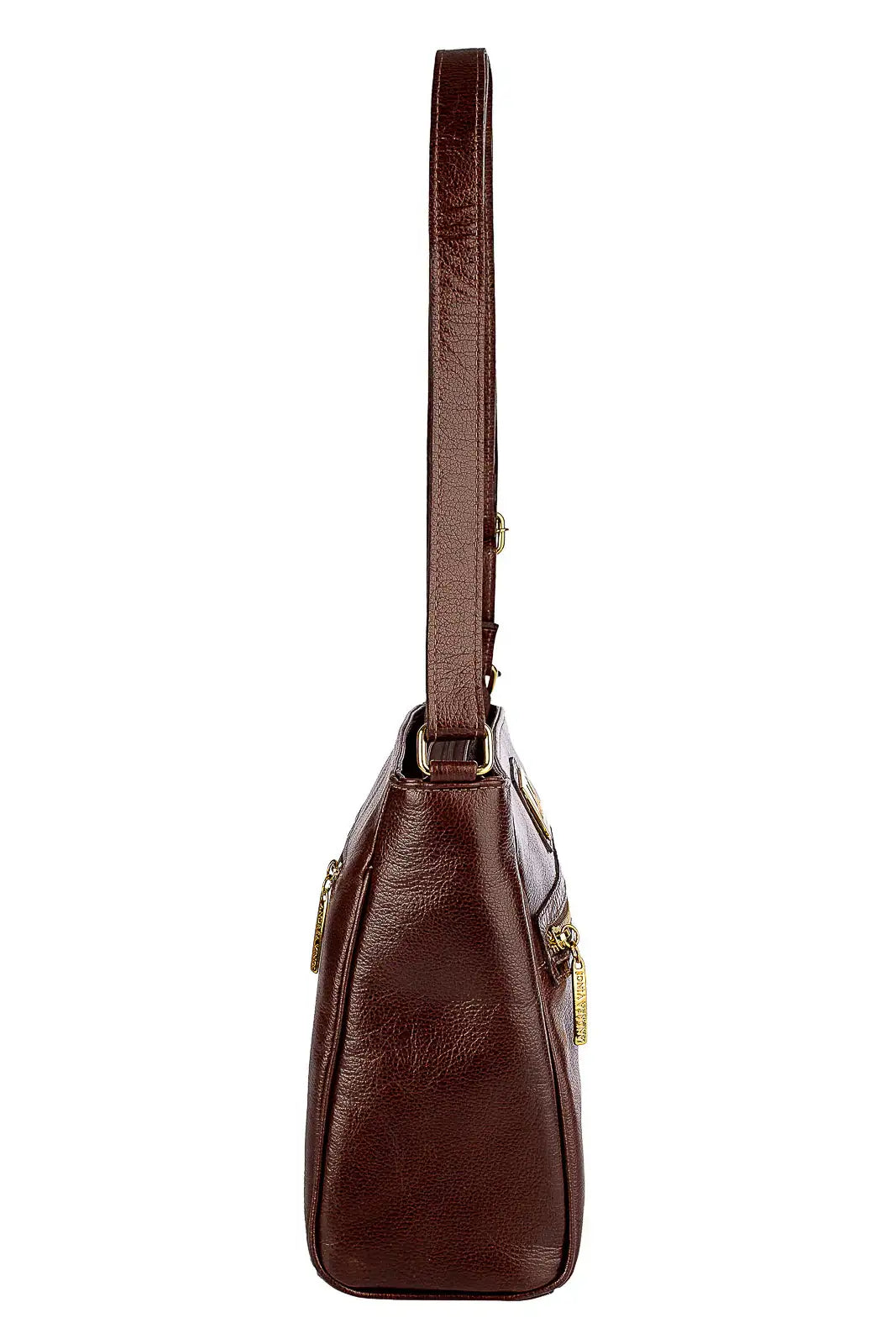 Bolsa tiracolo de couro liso Milena - Enluaze