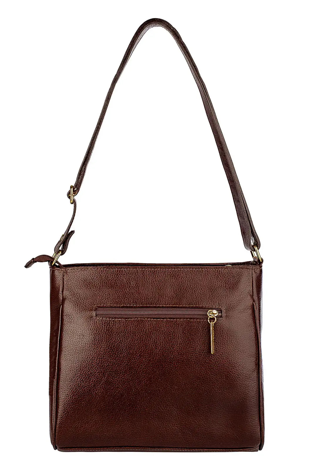 Bolsa tiracolo de couro liso Milena - Enluaze