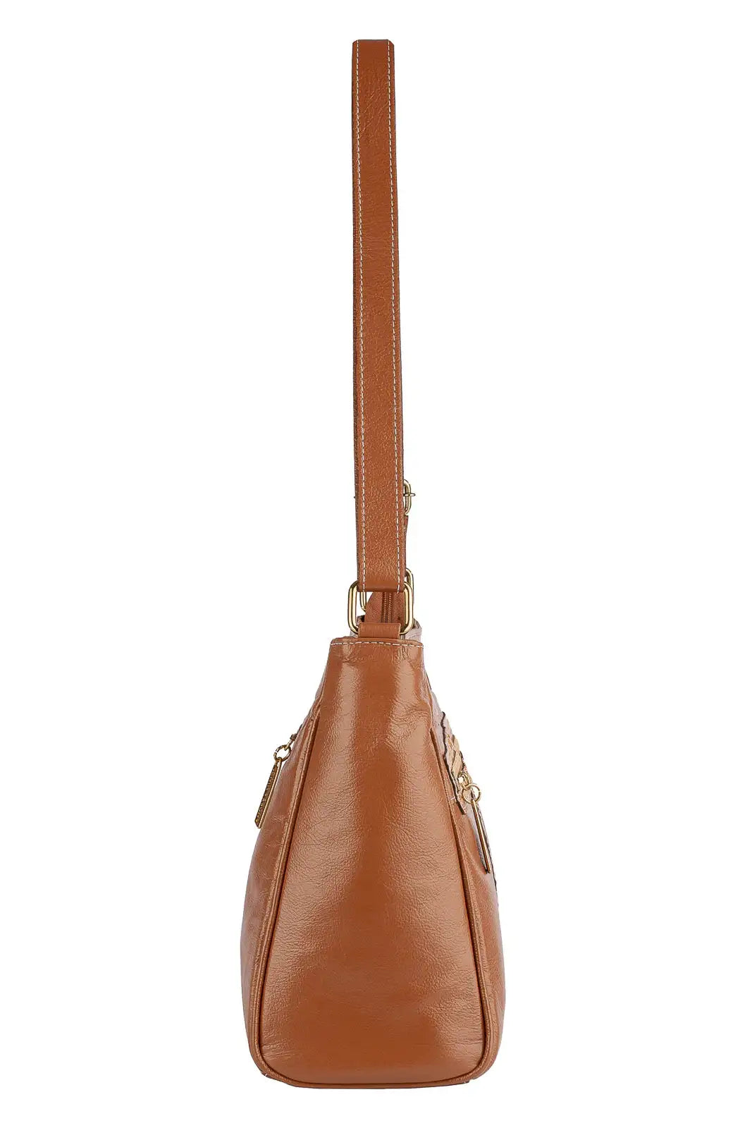 Bolsa tiracolo de couro liso Milena - Enluaze