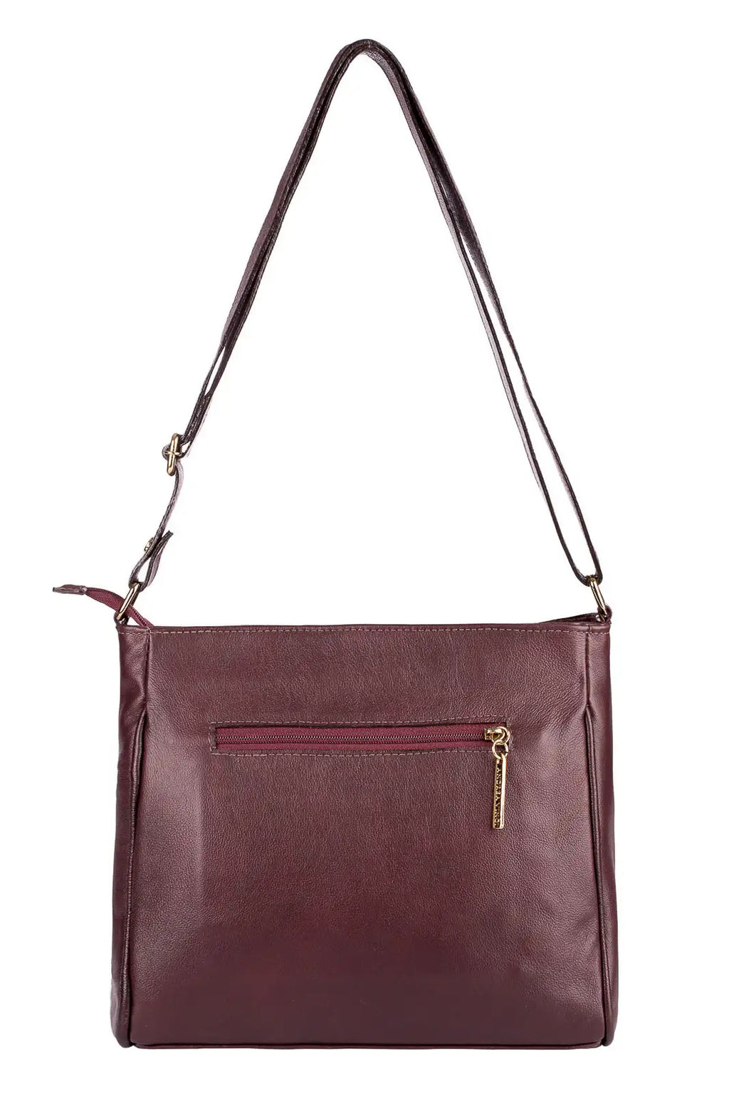 Bolsa tiracolo de couro liso Milena - Enluaze