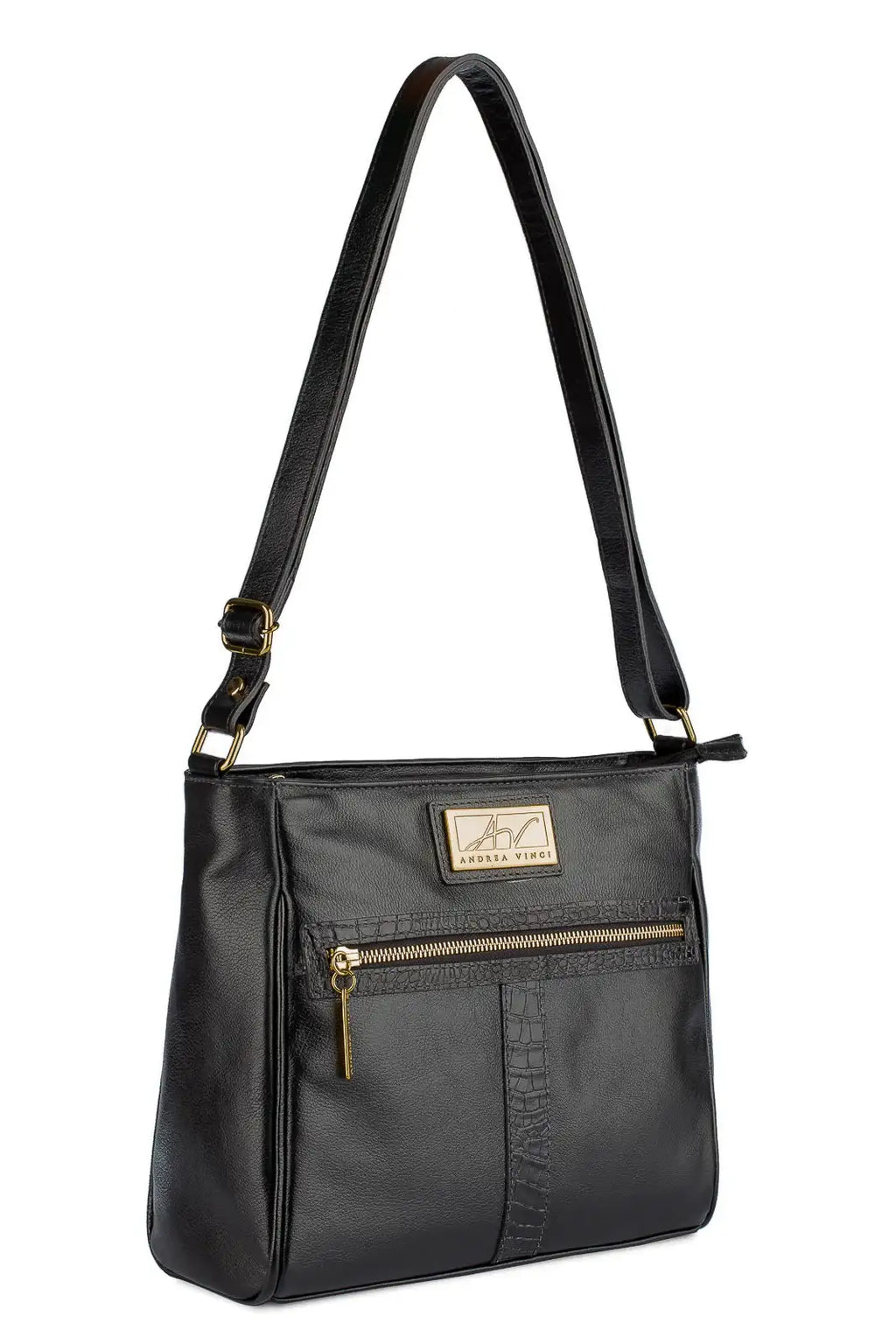 Bolsa tiracolo de couro liso Milena - Enluaze