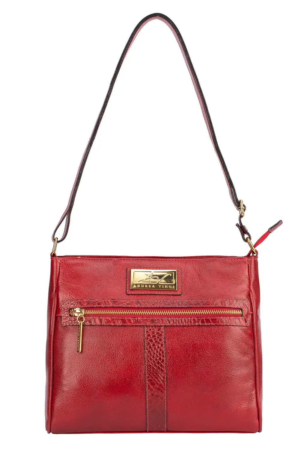 Bolsa tiracolo de couro liso Milena - Enluaze