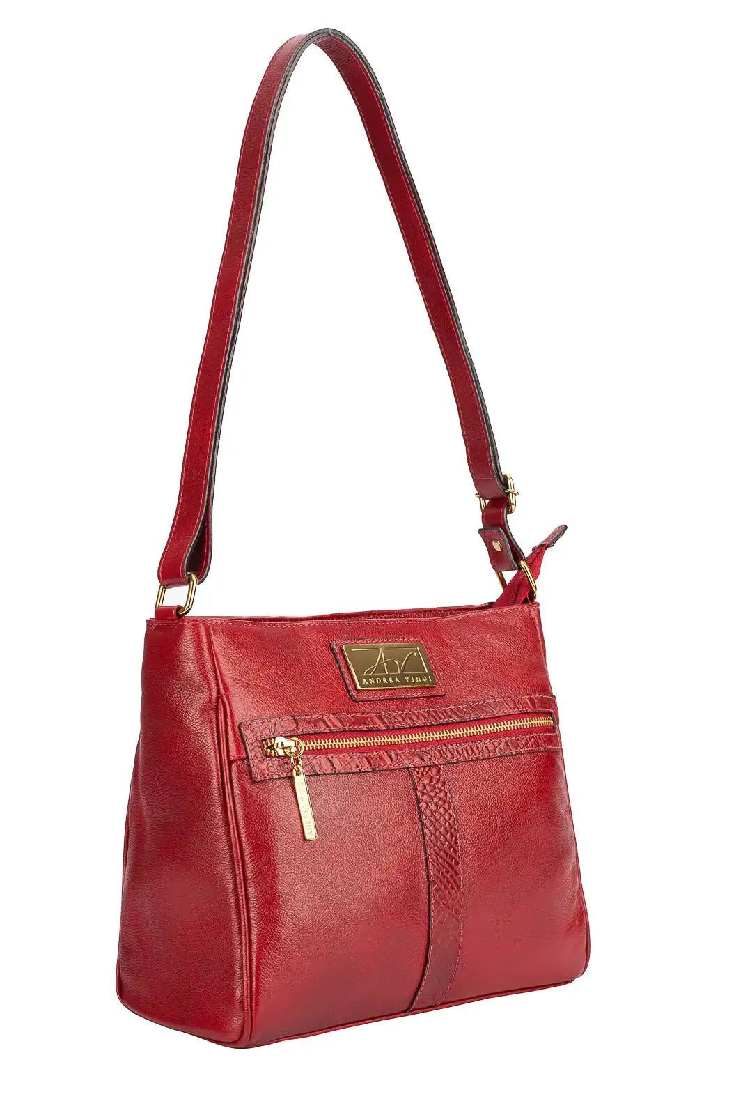 Bolsa tiracolo de couro liso Milena - Enluaze