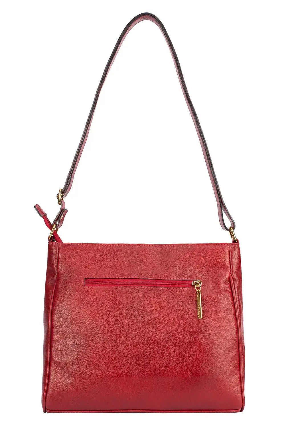 Bolsa tiracolo de couro liso Milena - Enluaze