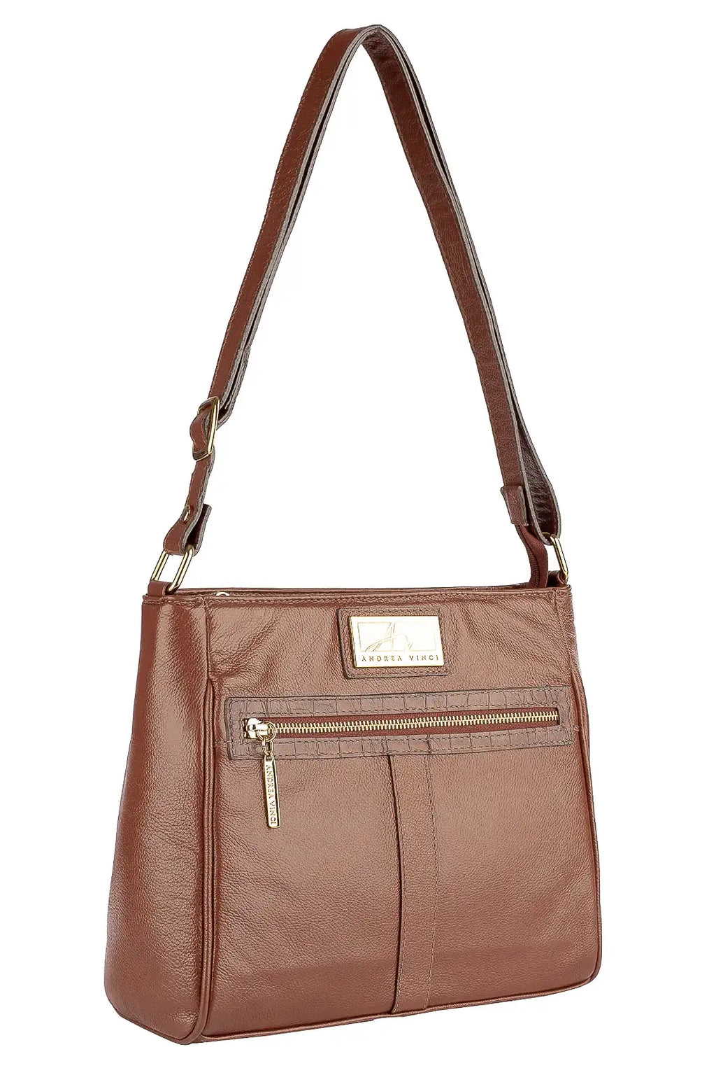 Bolsa tiracolo de couro liso Milena - Enluaze