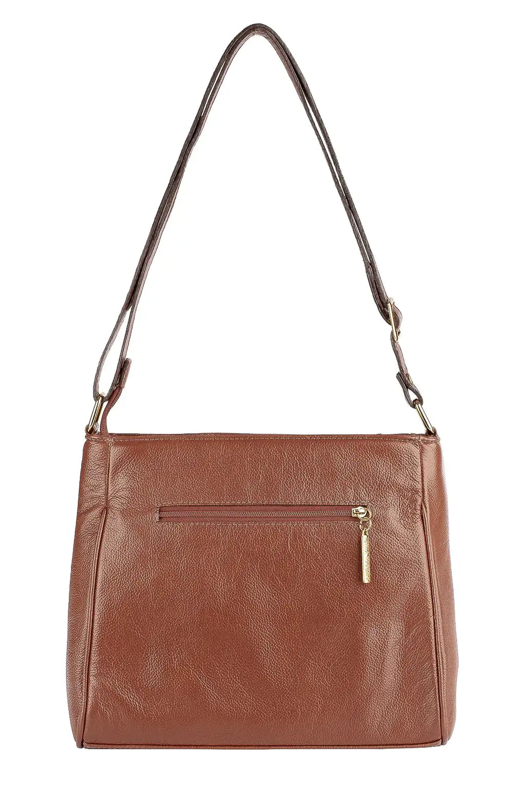 Bolsa tiracolo de couro liso Milena - Enluaze