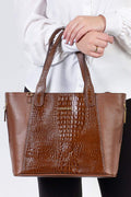 Bolsa feminina de couro croco Audrey - Enluaze