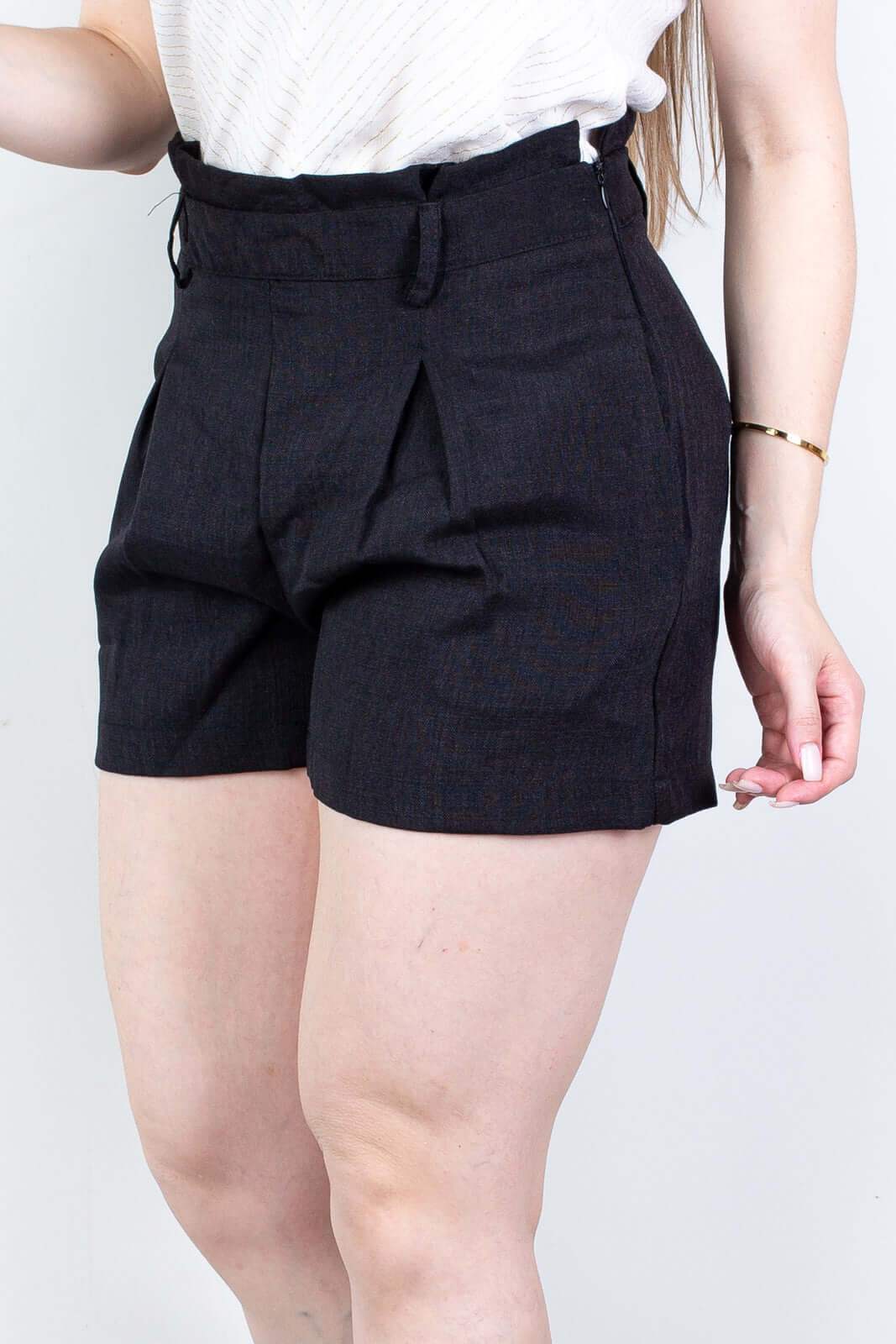 Short feminino alfaiataria com zíper 60010 - Enluaze