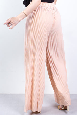 Calça feminina pantalona plissada 60049