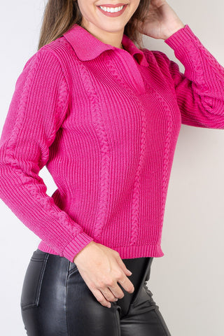 Blusa feminina de malha gola polo 61511