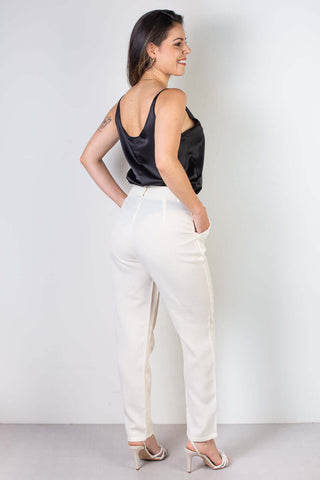 Calça reta feminina alfaiataria 64559 - Enluaze