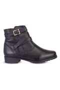 Bota cano curto em couro com fivela 6522 - Enluaze