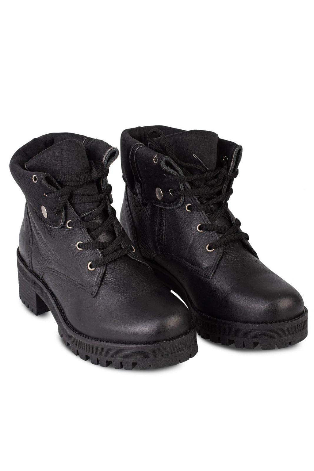 Coturno feminino de couro 6943 - Enluaze