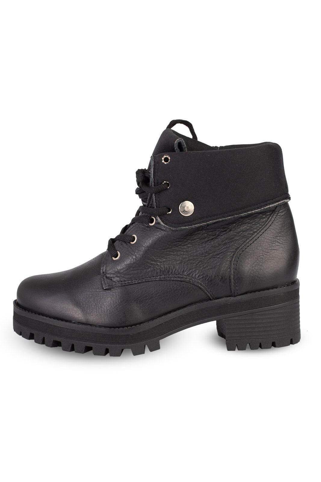 Coturno feminino de couro 6943 - Enluaze