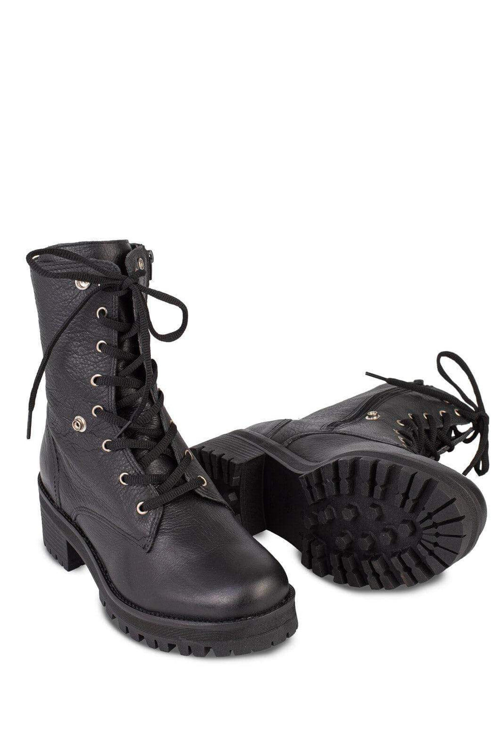 Coturno feminino de couro 6943 - Enluaze