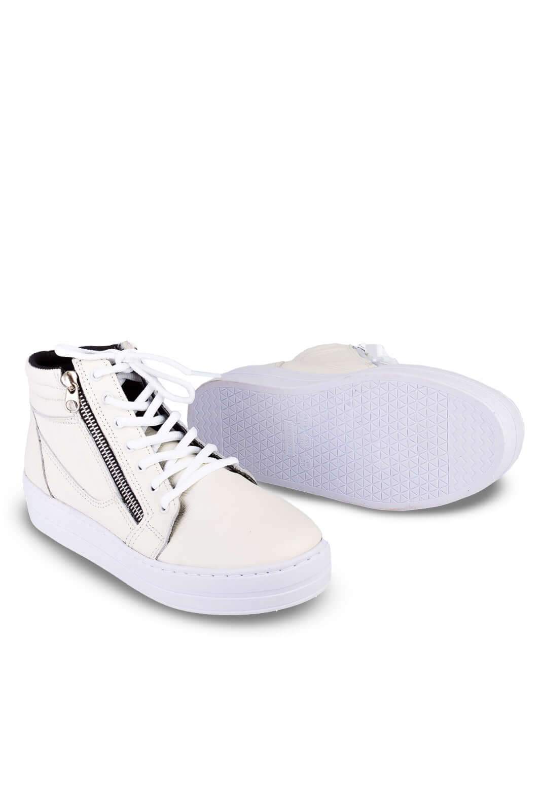 Tênis de couro com cadarço 6963 - Enluaze