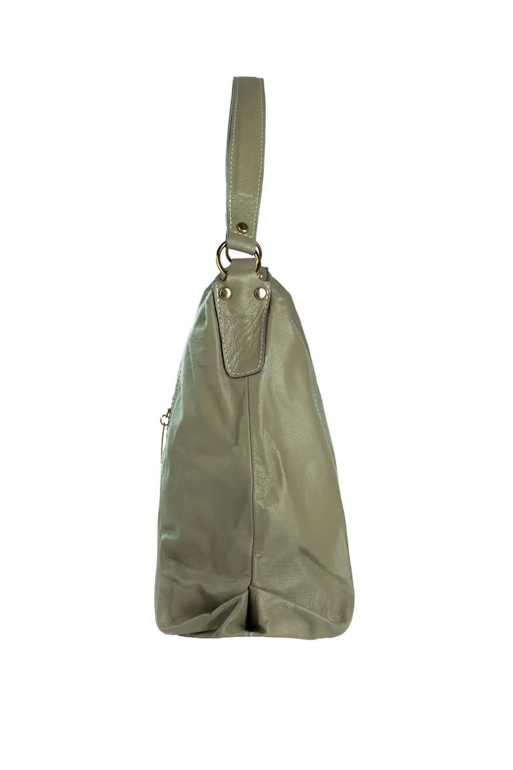 Bolsa saco grande de couro liso Cris - Enluaze