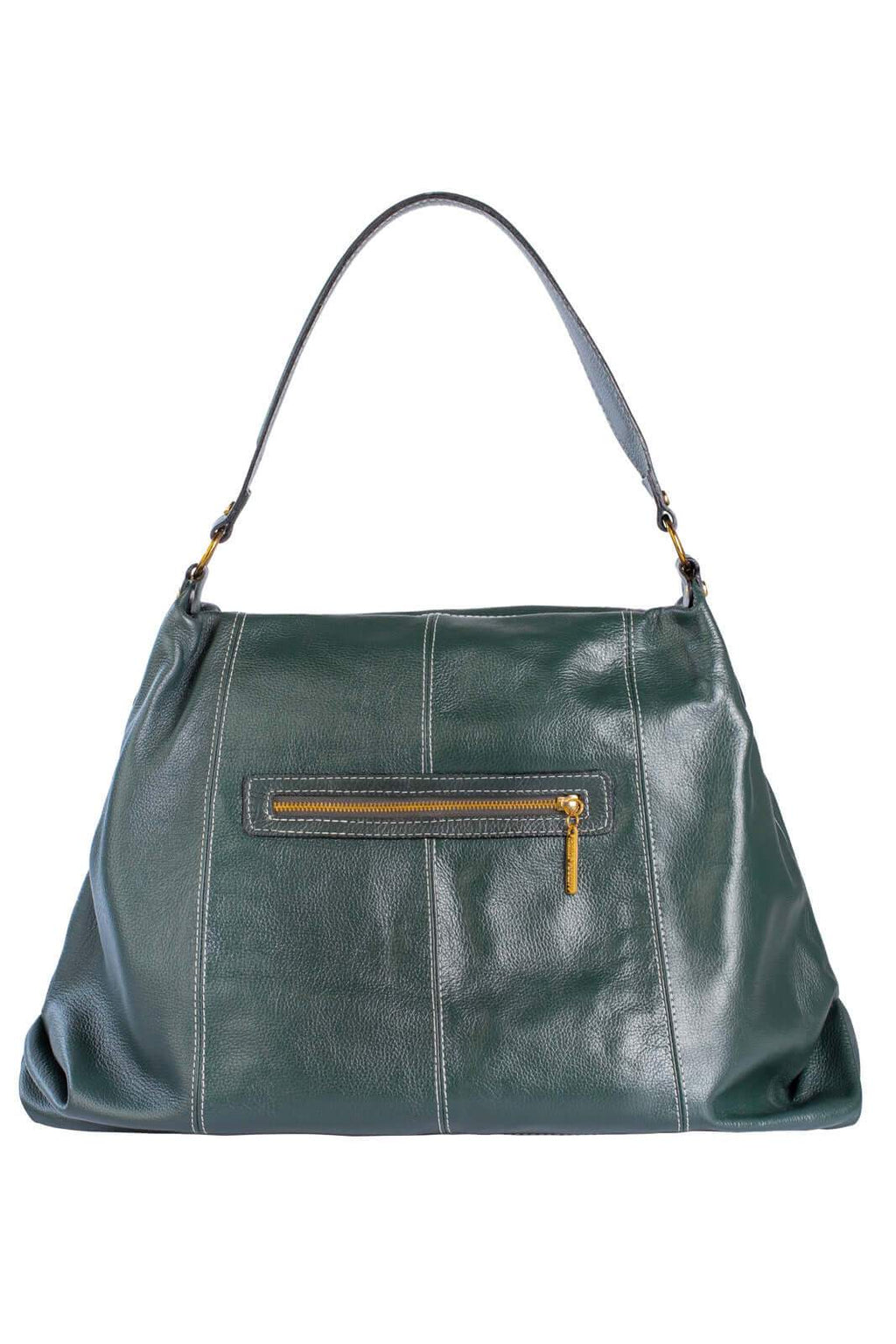 Bolsa saco grande de couro liso Cris - Enluaze