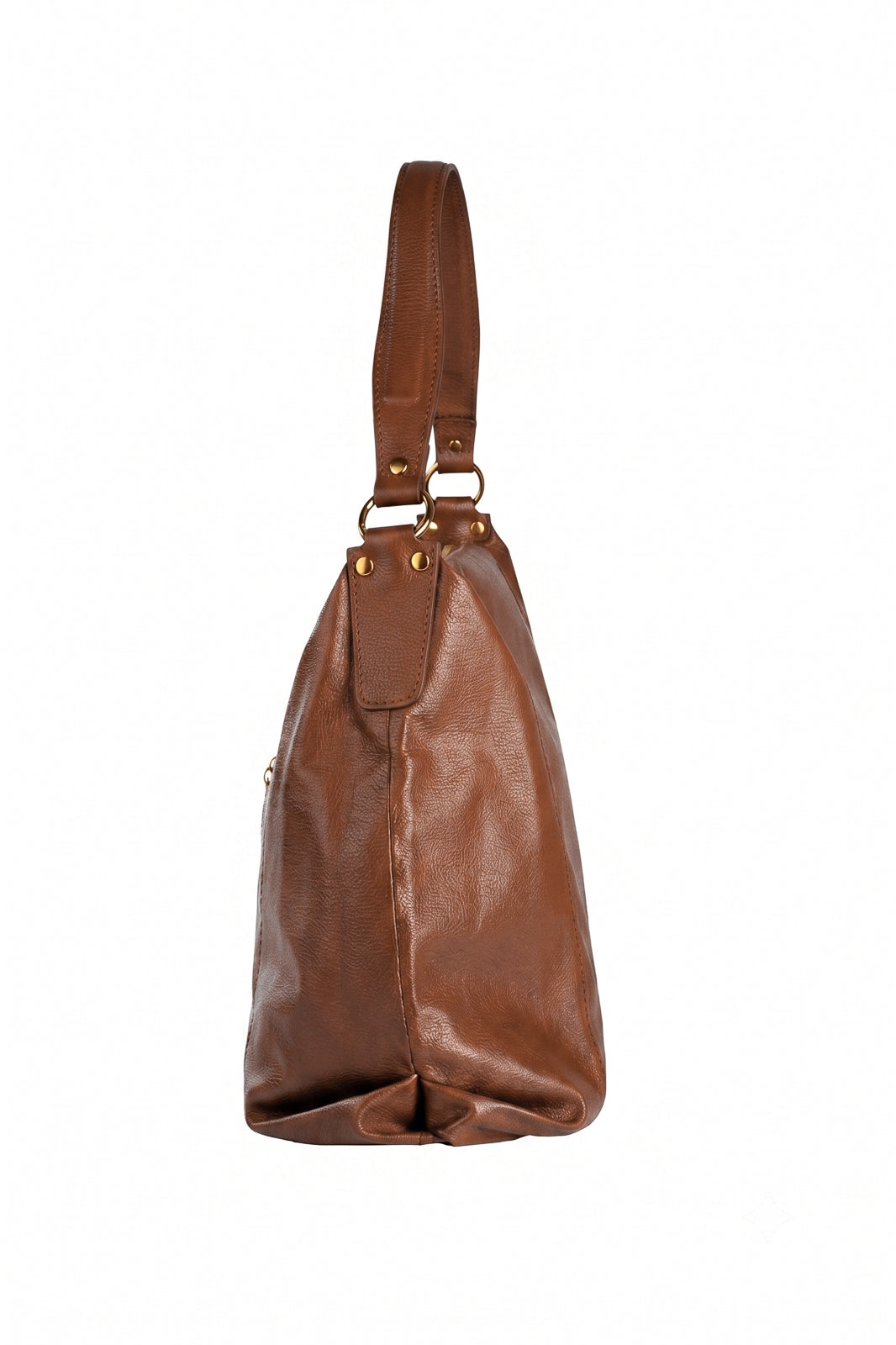 Bolsa saco grande de couro liso Cris