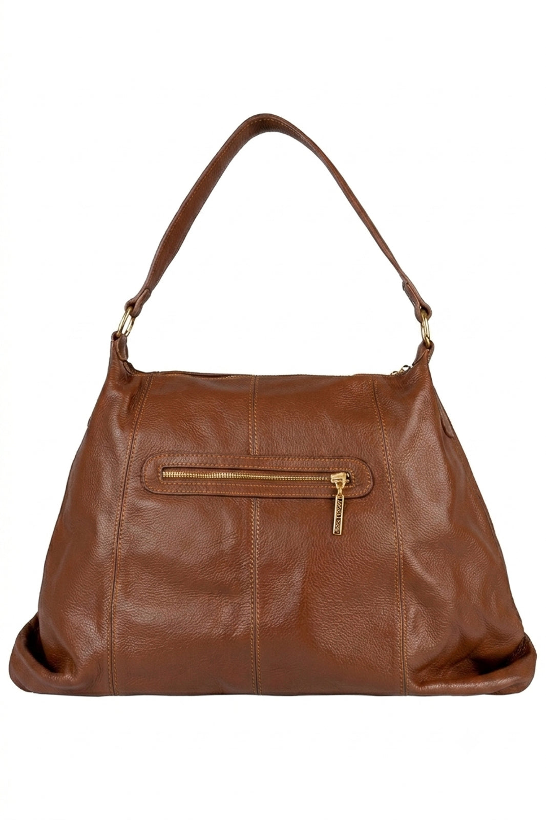 Bolsa saco grande de couro liso Cris