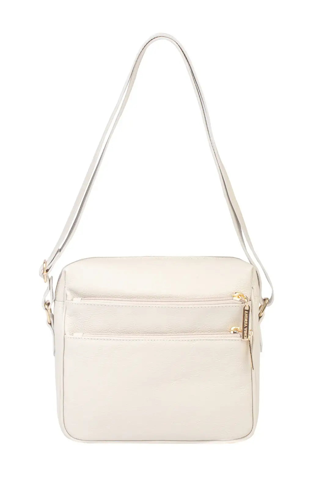 Bolsa de couro liso tiracolo com divisórias Rita - Enluaze