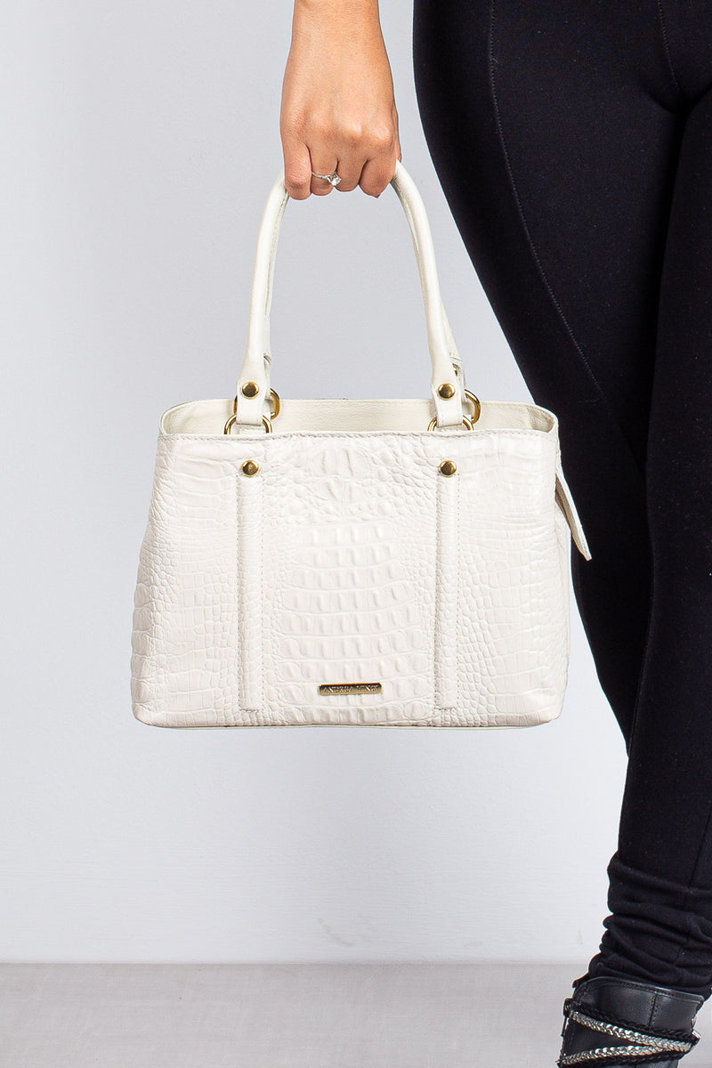 Bolsa de couro croco pequena Melina