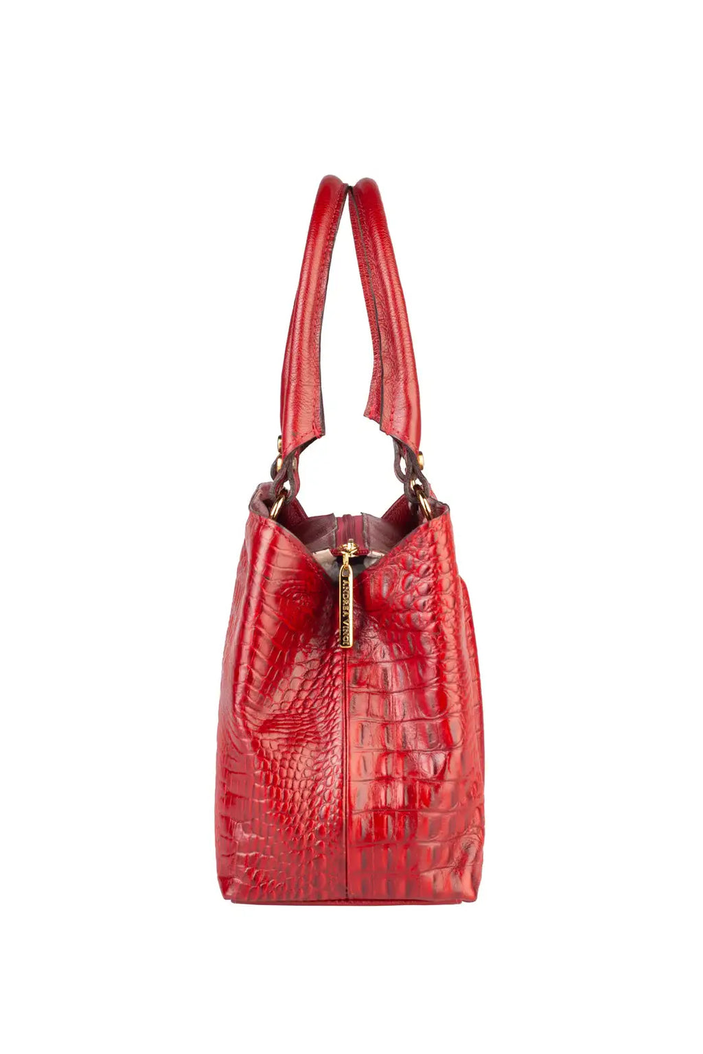 Bolsa de couro croco pequena Melina - Enluaze