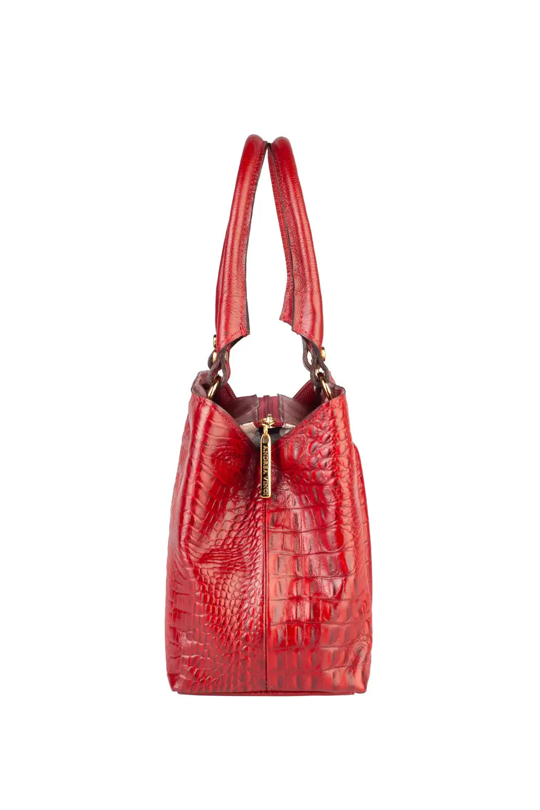 Bolsa de couro croco pequena Melina - Enluaze