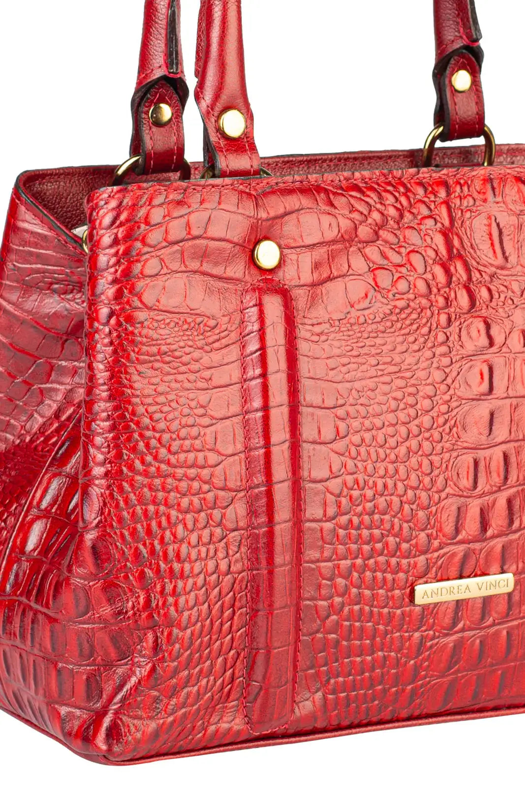 Bolsa de couro croco pequena Melina - Enluaze